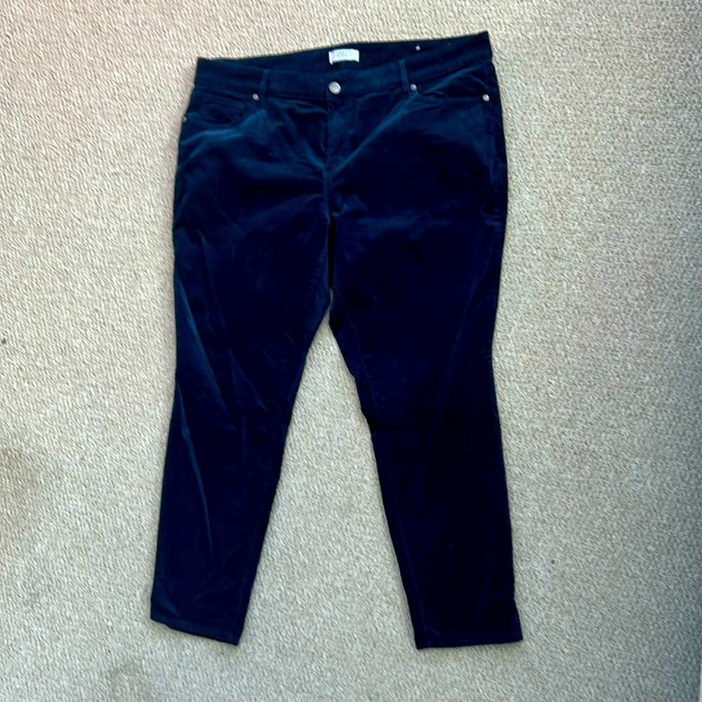 Navy VELVET skinny jeans